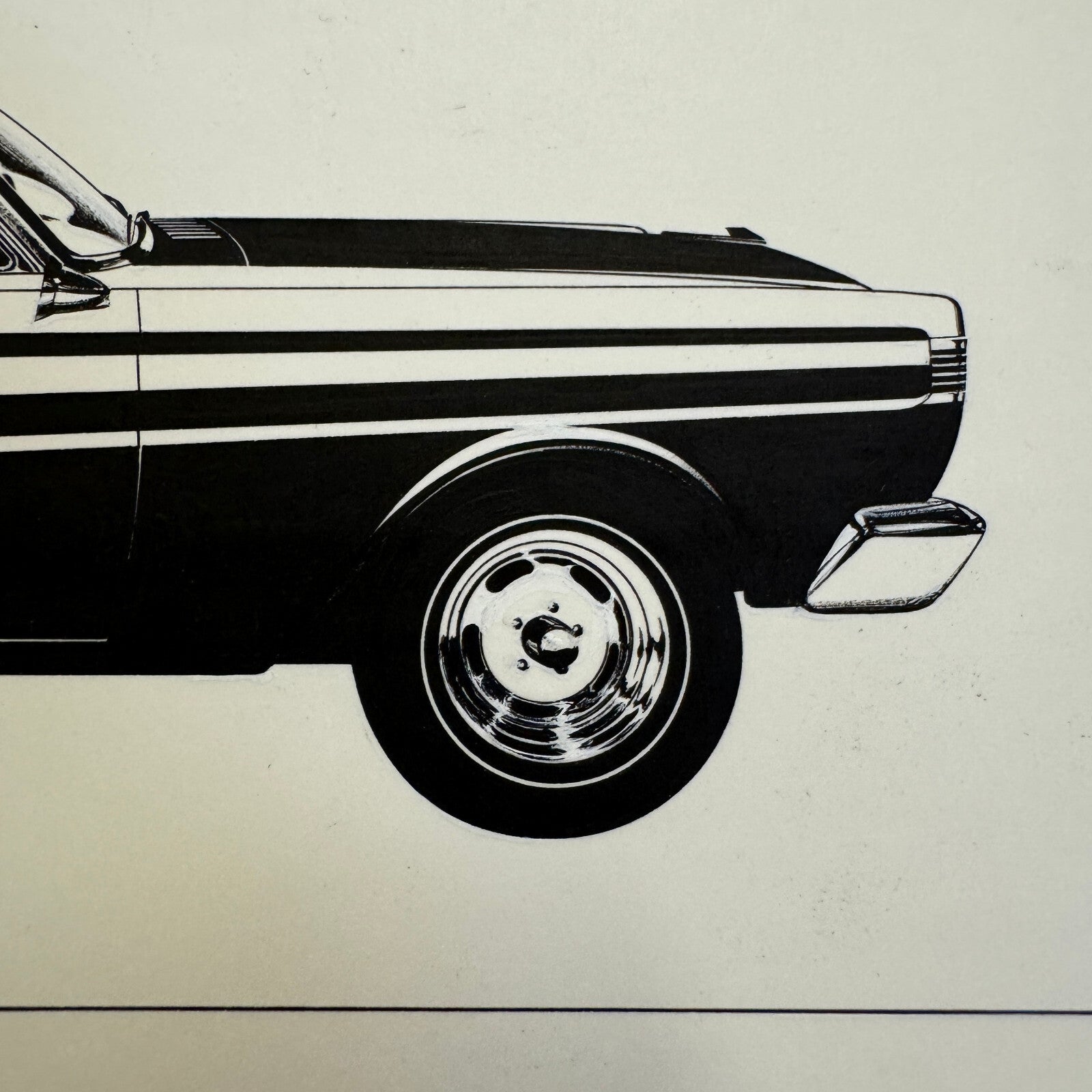 1964 Mercury Comet Super Cyclone Concept Illustration Art Drawing Hand Drawn
