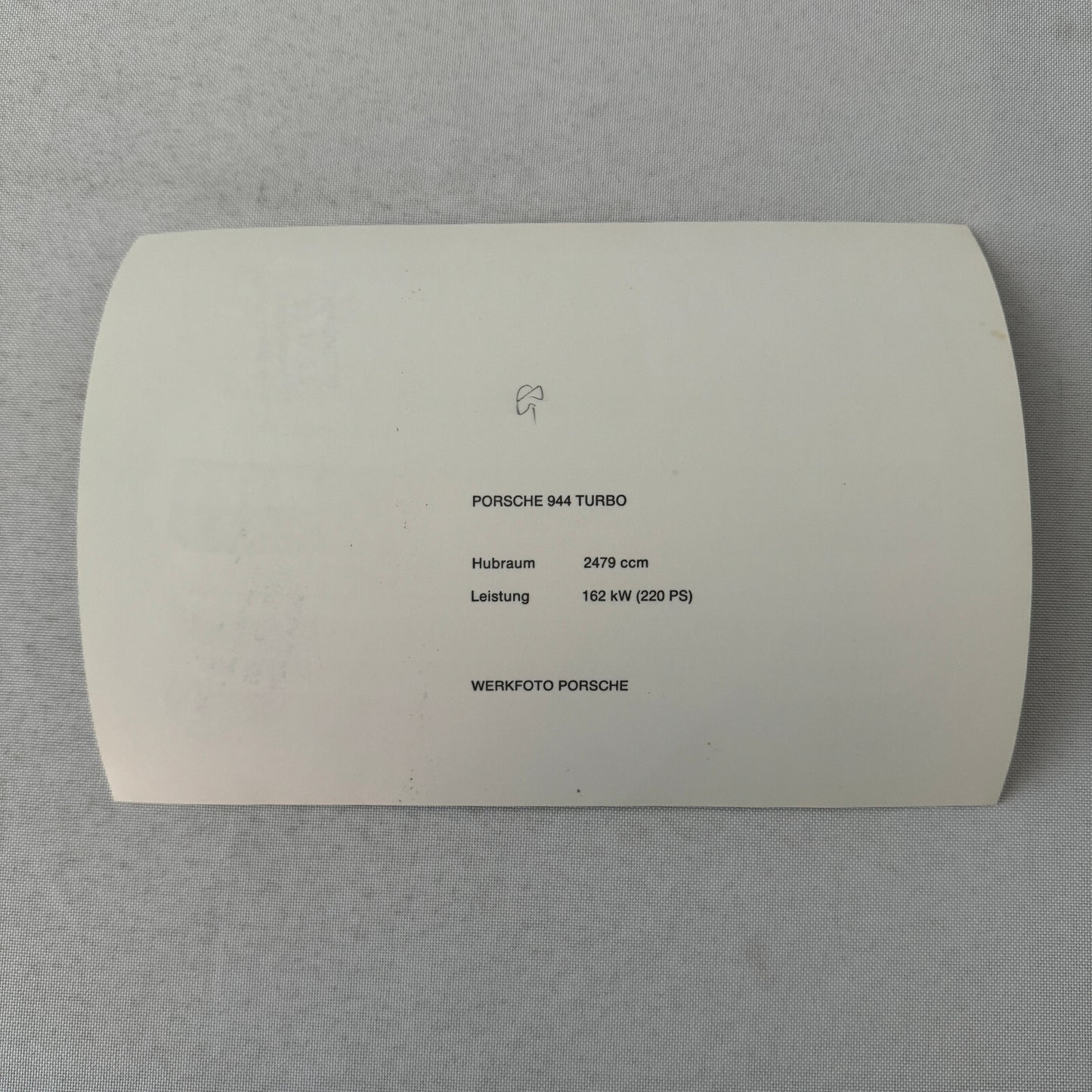 Porsche 944 Turbo Car Factory Press Photo Photograph Werkfoto German