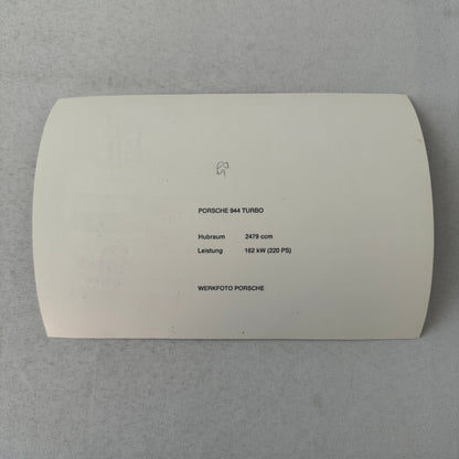 Porsche 944 Turbo Car Factory Press Photo Photograph Werkfoto German