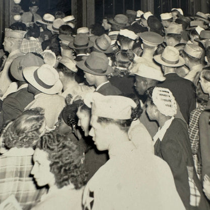 Vintage Railroad Station Photograph Washington DC Crowd Photo