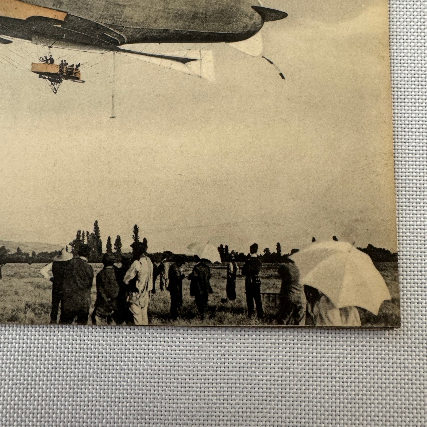 Vintage Zeppelin Airship Dirigible Postcard Post Card French Le Republique