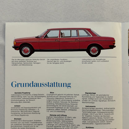 Mercedes Benz Limousine Sales Brochure Catalog 240D 300D 250 Vintage German