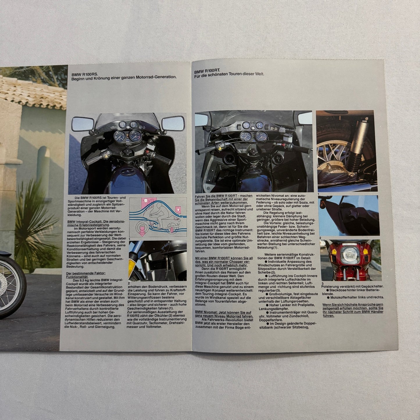 1981 BMW Motorcycle Sales Brochure Catalog R100 CS RT R80 R65 R45 GERMAN