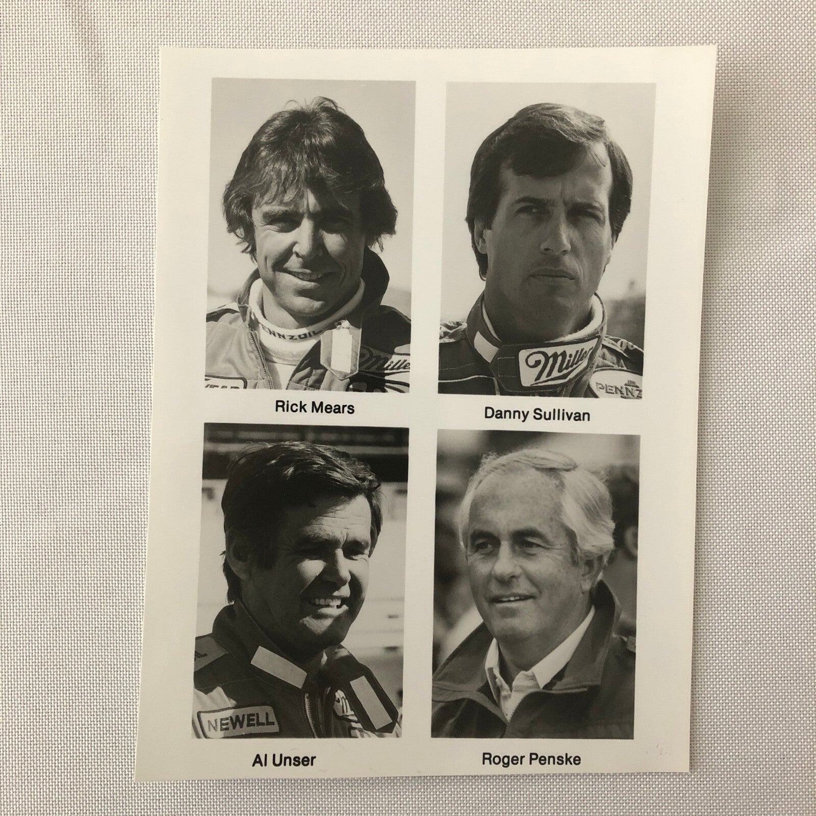 Indy Indianapolis Racing Photo Photograph Danny Sullivan Rick Mears Al Unser +
