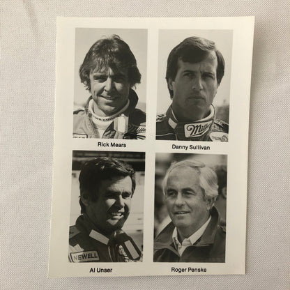 Indy Indianapolis Racing Photo Photograph Danny Sullivan Rick Mears Al Unser +