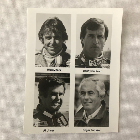 Indy Indianapolis Racing Photo Photograph Danny Sullivan Rick Mears Al Unser +