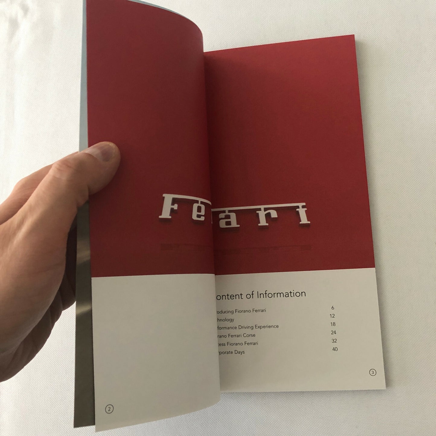 Ferrari Fiorano Performance Driving Racing Program Sales Brochure Catalog UK 
