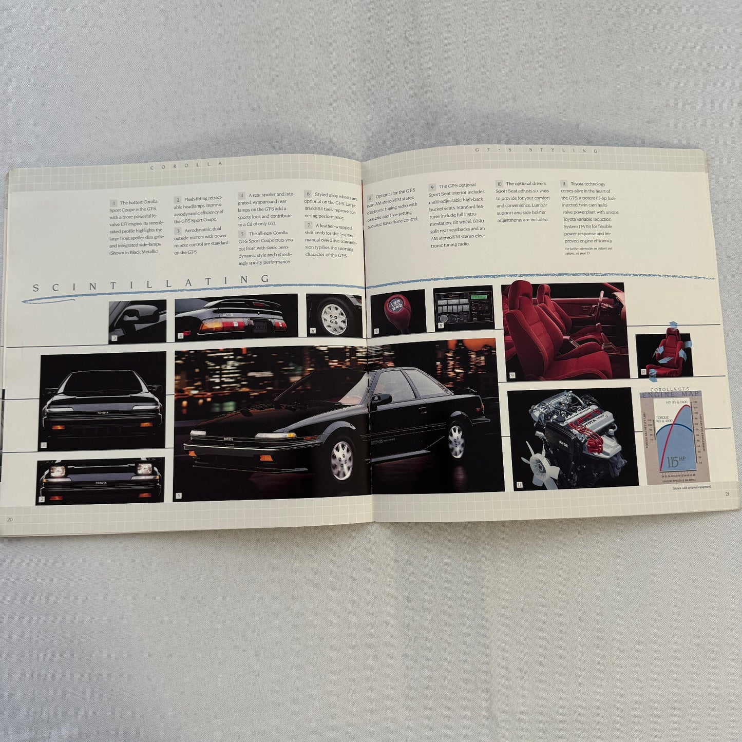 1988 Toyota Corolla Car Sales Brochure Catalog Sport Wagon Sedan GT-S SR5