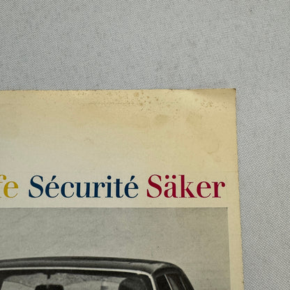 Mercedes Benz Safety Feature Sales Brochure Catalog Advertising European Market