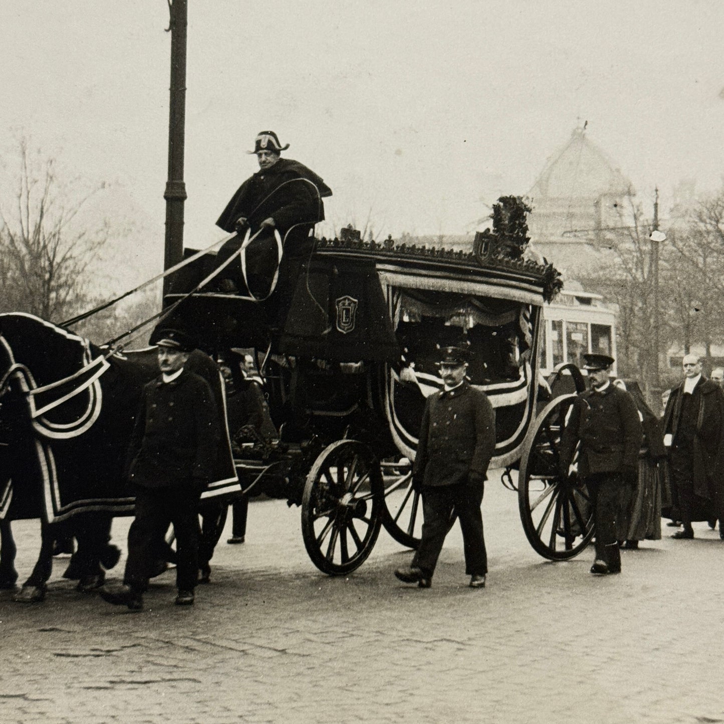 French Funeral Procession Horse Wagon Hearse Louis Loucheur Press Photo 1931