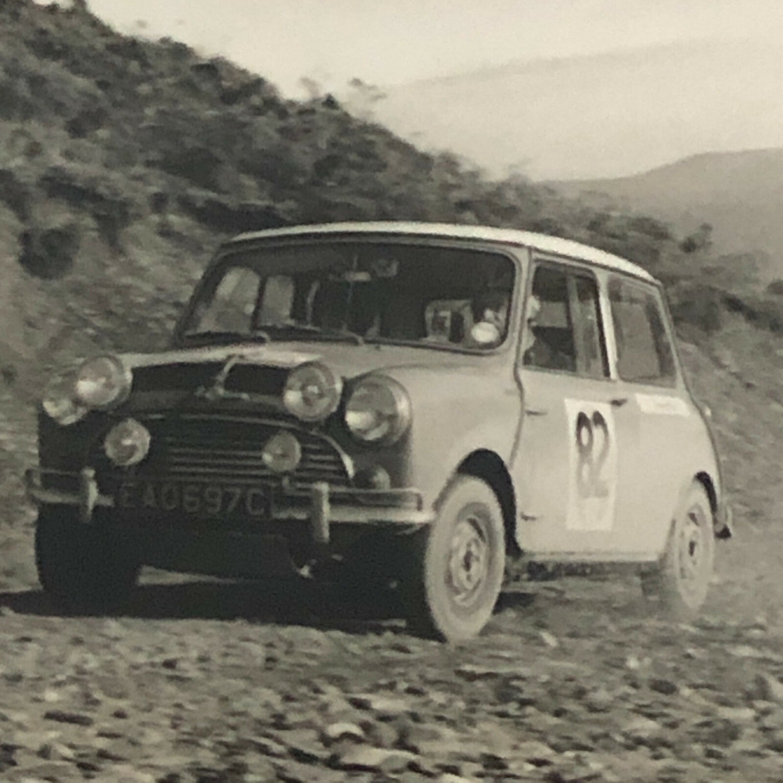 Vintage MINI Racing Car Photo Photograph Print - Rally Rallye Car ? 