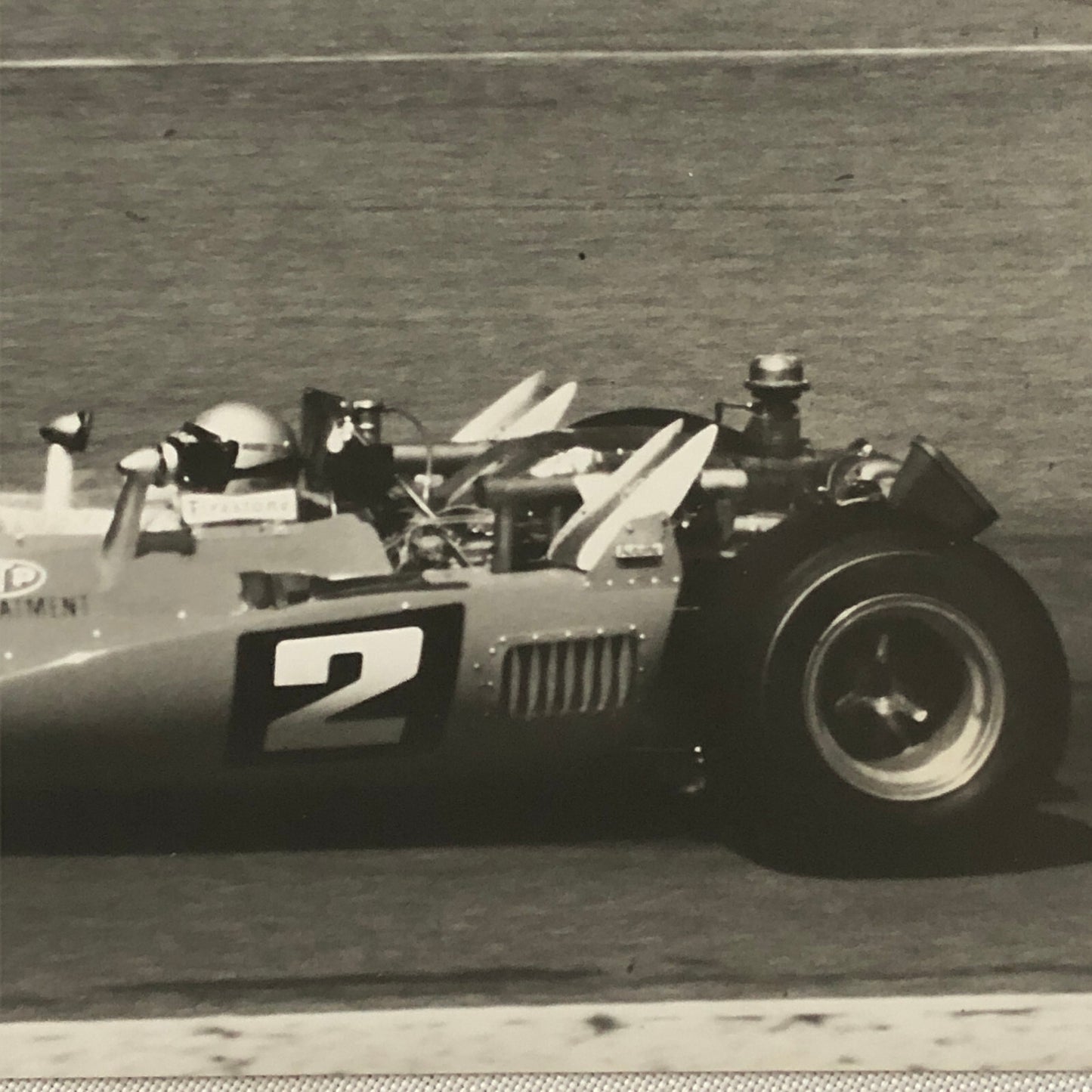 Mario Andretti Indianapolis Indy Racing Photo Photograph 1969 Hawk Car Brawner