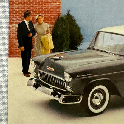 1955 Chevrolet One Fifty Utility Sedan Advertising Postcard Vintage