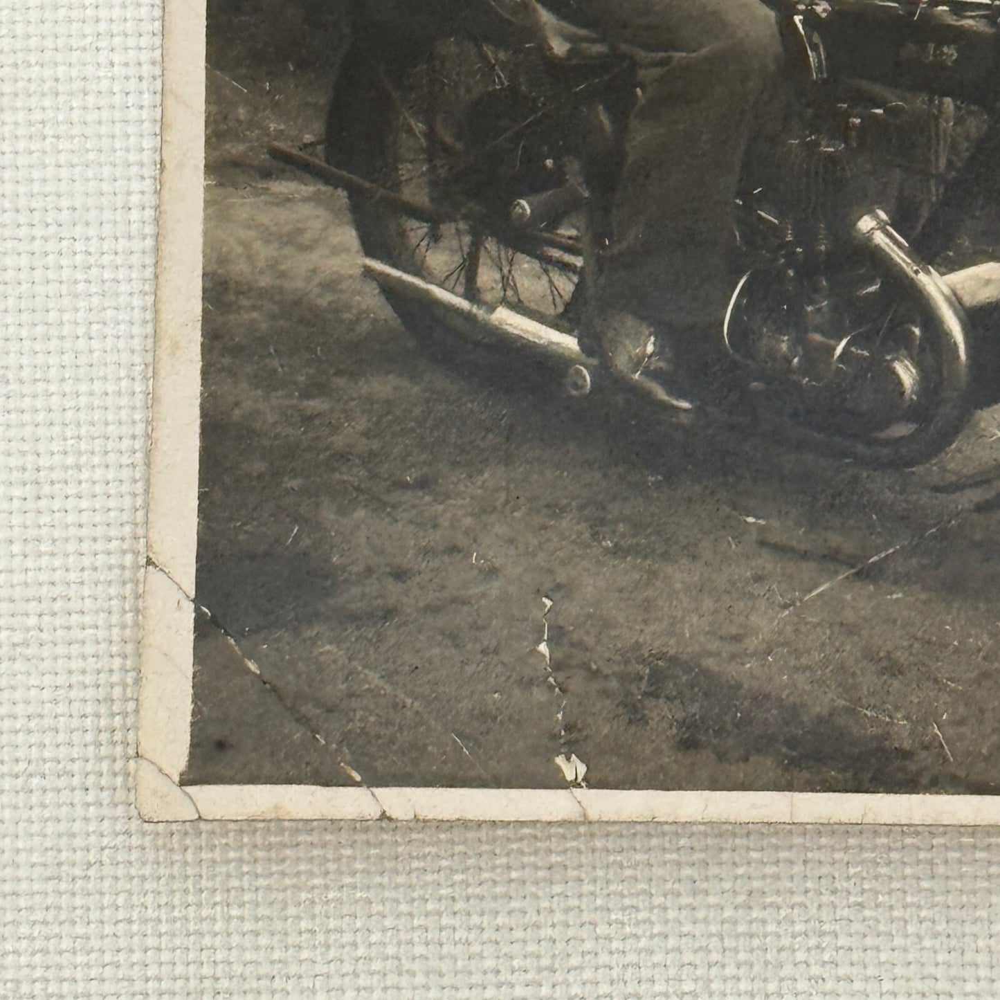 Vintage Photograph Photo Man on Motorcycle Bike
