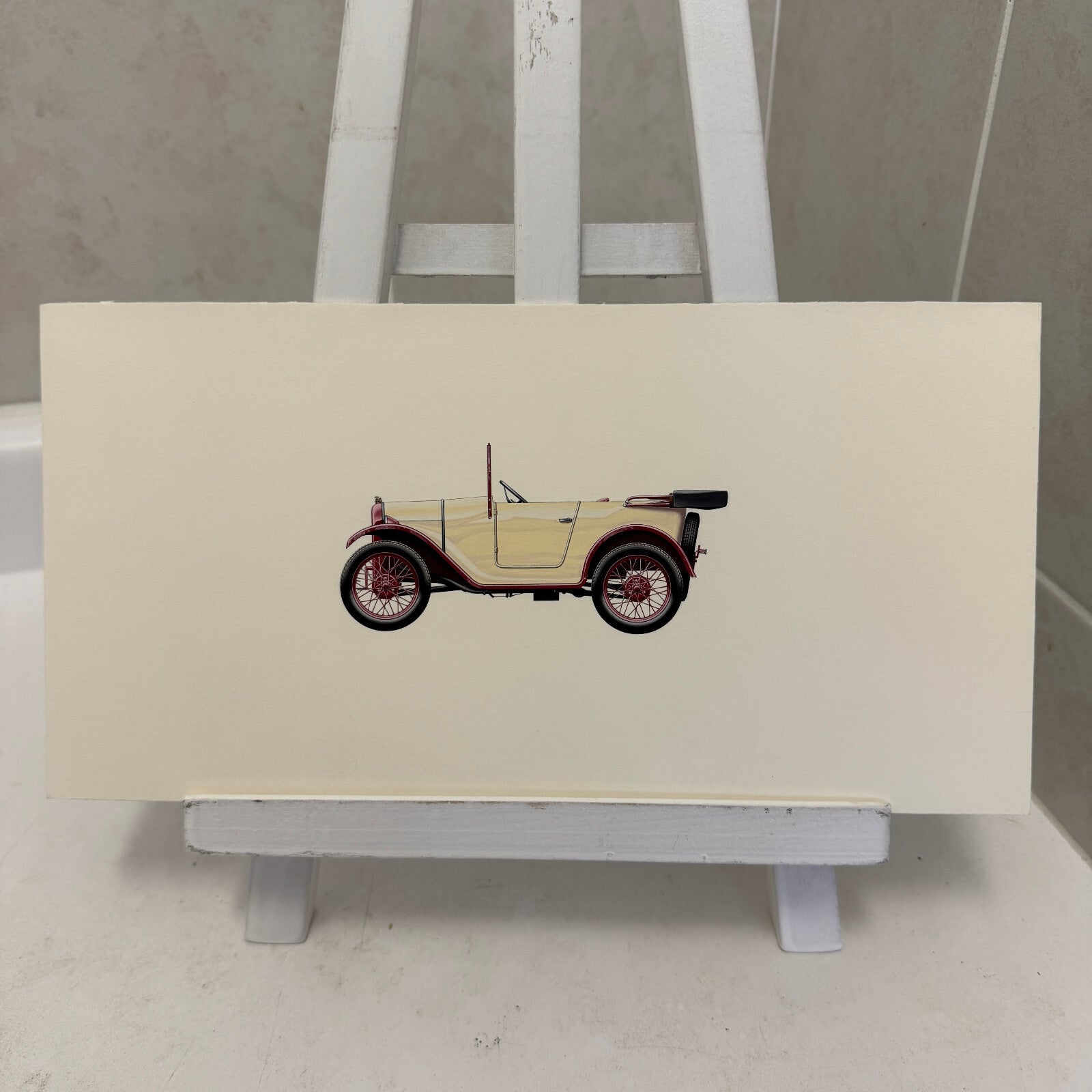 1928 Dixi Tourer Car Automobile Illustration Art Drawing Hand Drawn Robert Preis