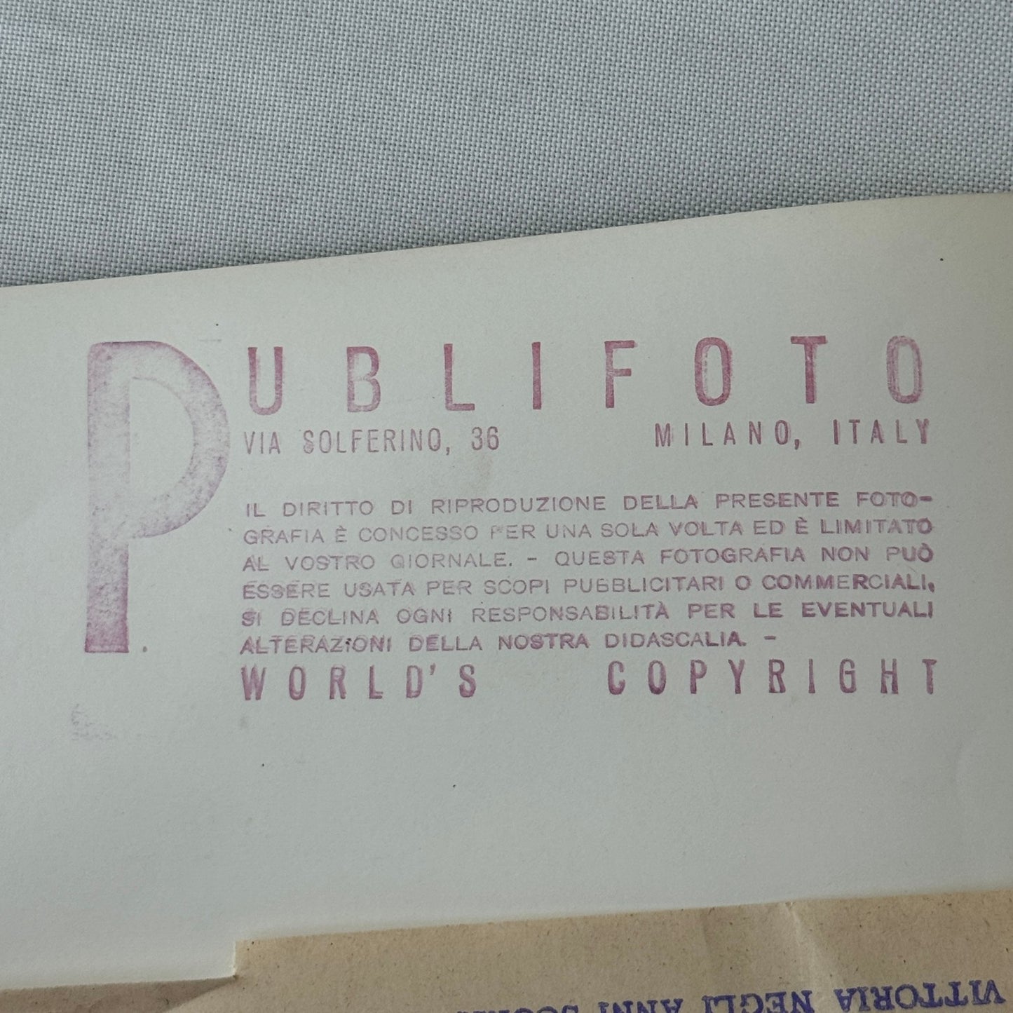 Juan Manuel Fangio Retirement Vacation Holiday Italian Press Photo F1 Racing