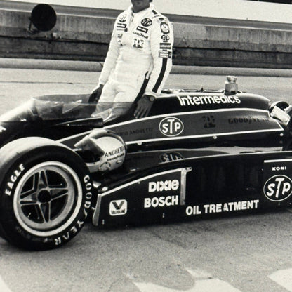 Vintage Indy Racing Photograph Photo Mario Andretti Driver Modern Print