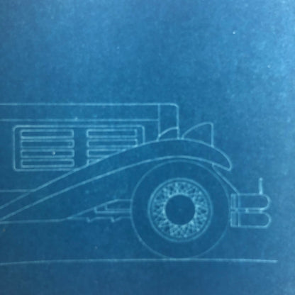 1930 Coachbuilder Car Design Blueprint Rendering Blue Print Coupe Cabriolet 