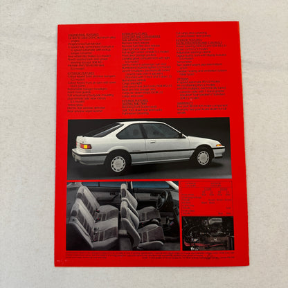 Acura Integra Sports Car Sales Brochure Catalog Canadian Advertising