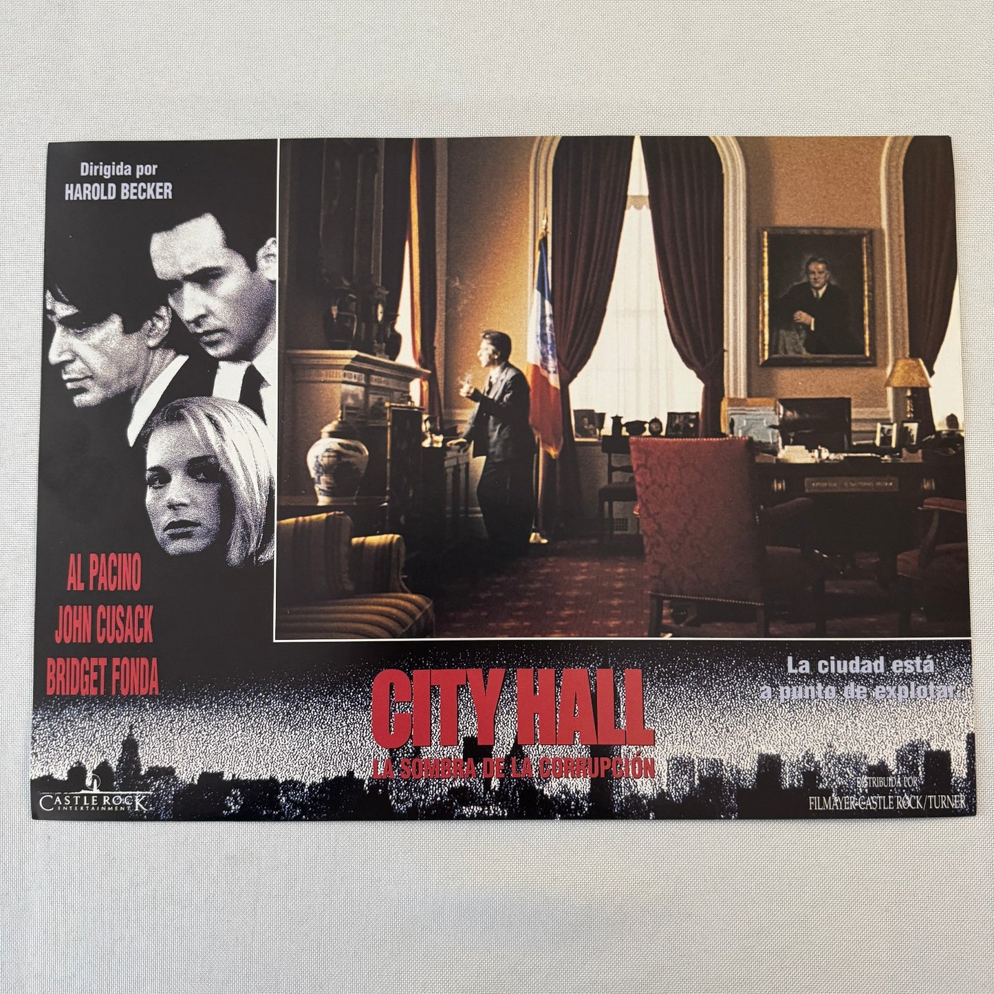 Vintage Movie Lobby Card Poster Lot City Hall Al Pacino Bridget Fonda SPANISH