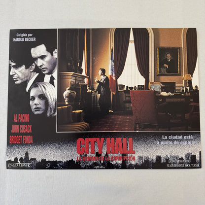 Vintage Movie Lobby Card Poster Lot City Hall Al Pacino Bridget Fonda SPANISH
