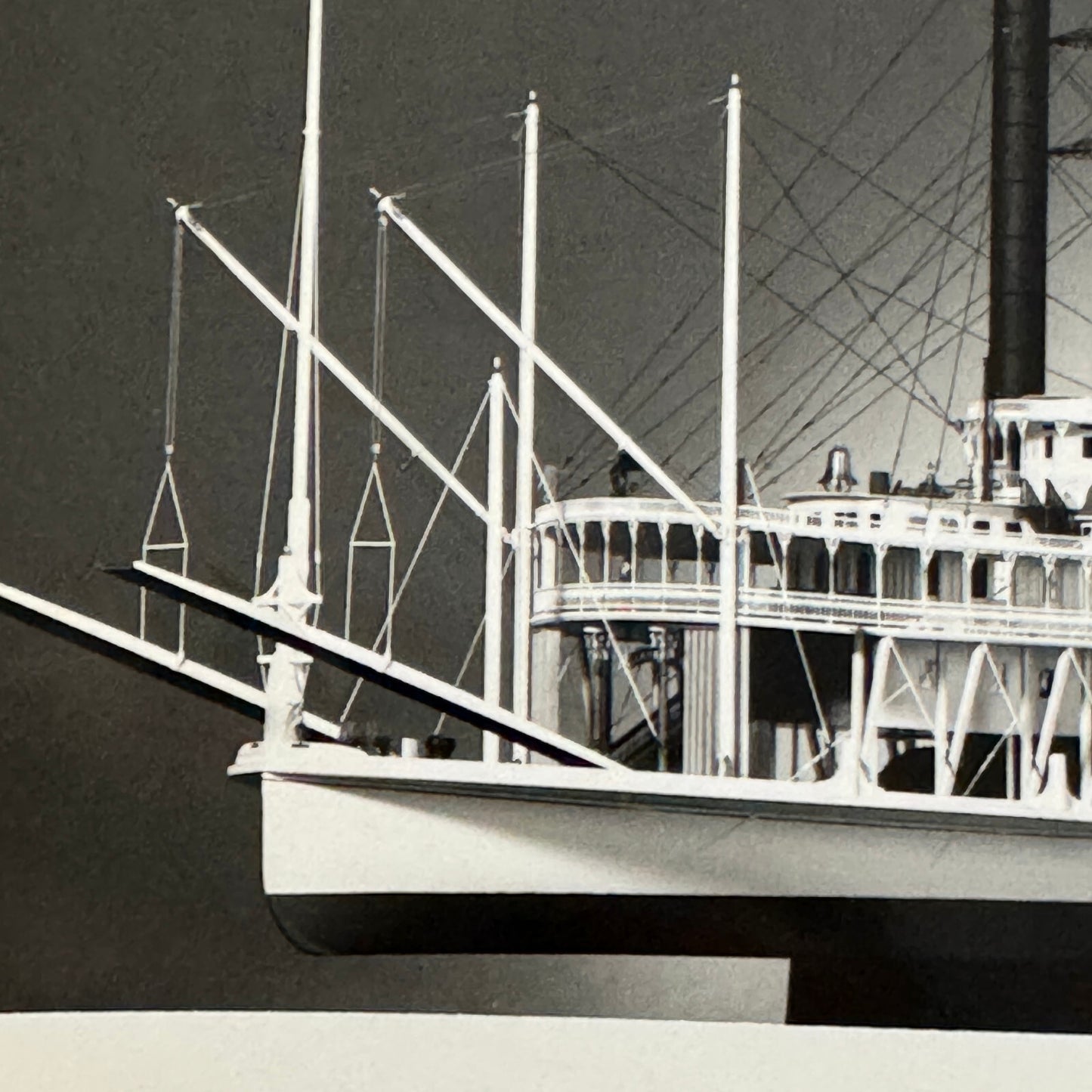 Vintage Photo Photograph JM White Steamboat Steam Boat Ship Scale Model