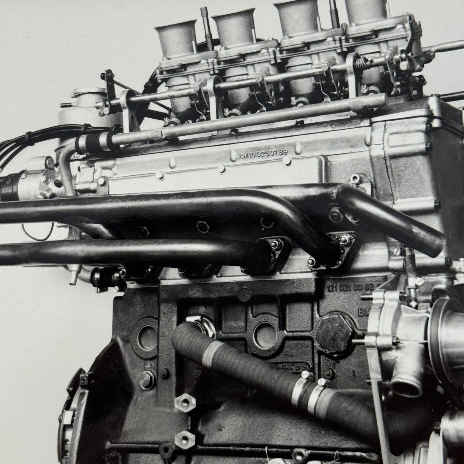 Vintage Car Engine Photo Photograph Print Racing Motor