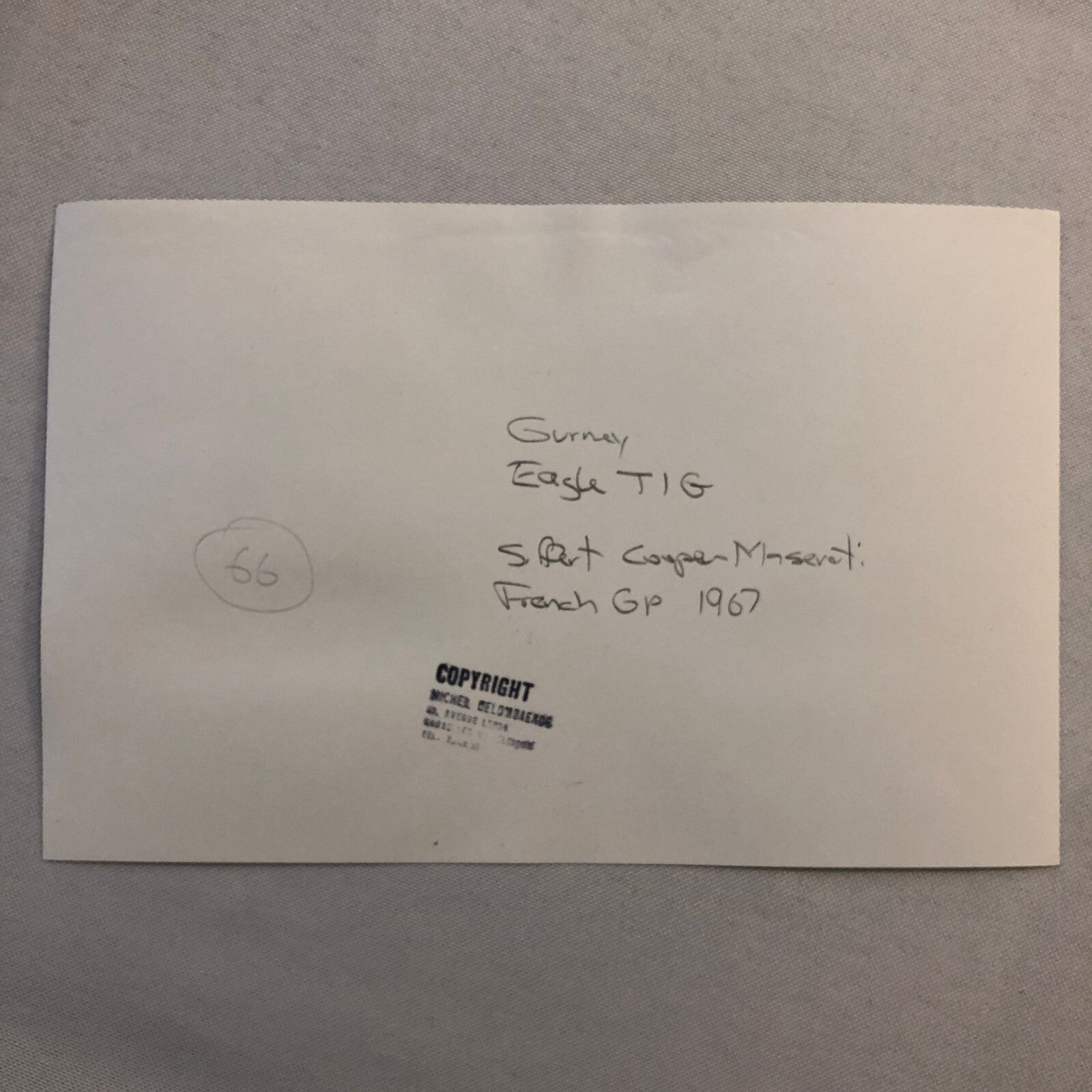 Racing Photo Photograph Dan Gurney Eagle and Jo Siffert Cooper Maserati 1967