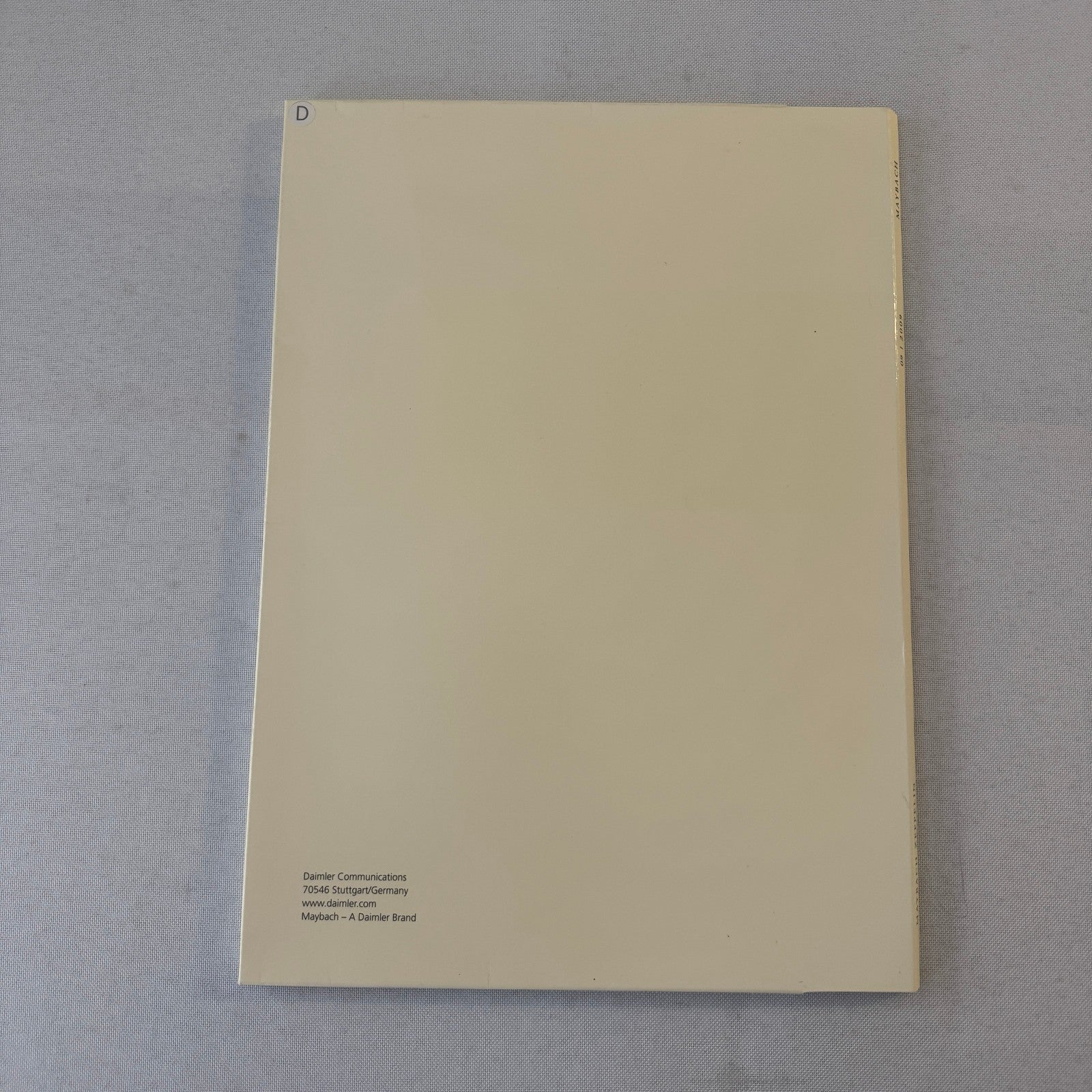 2009 Maybach 62 Zeppelin Car Press Kit Photo Brochure GERMAN