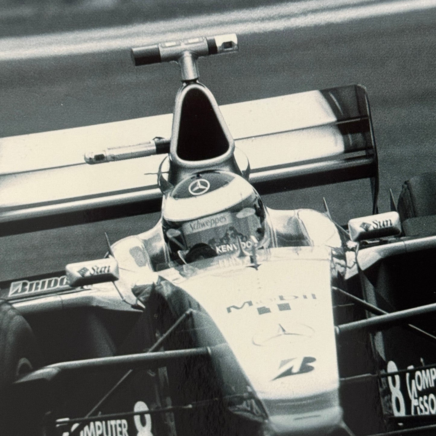 Mika Hakkinen McLaren Mercedes Racing Car Driver Photo Photograph 1998