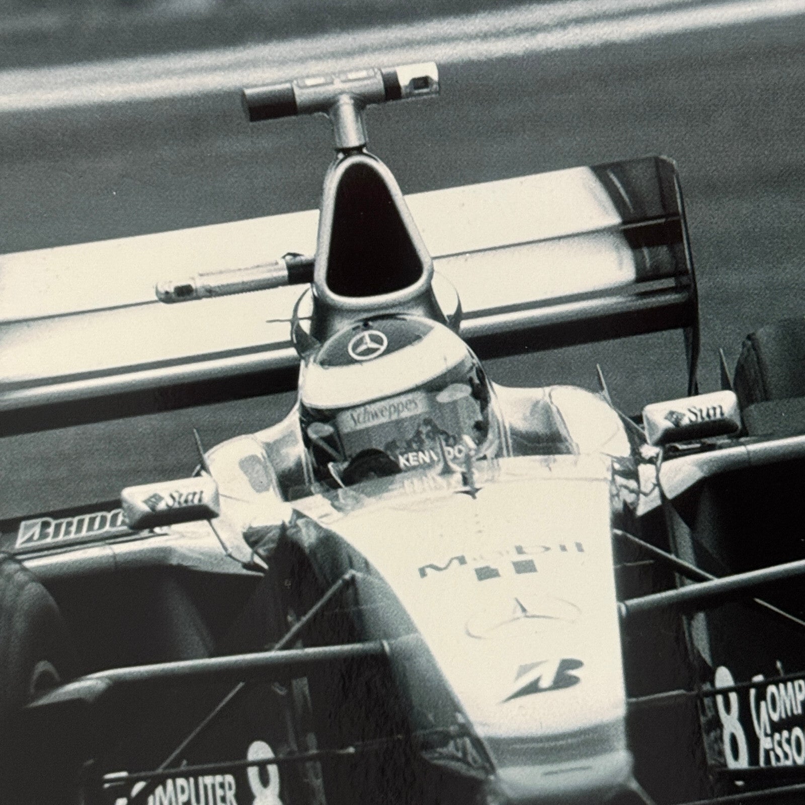 Mika Hakkinen McLaren Mercedes Racing Car Driver Photo Photograph 1998