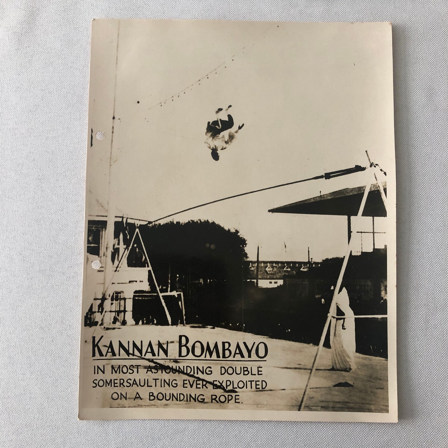 Kannan Bombayo Circus Tightrope Somersault Performer Indian Photo Photograph