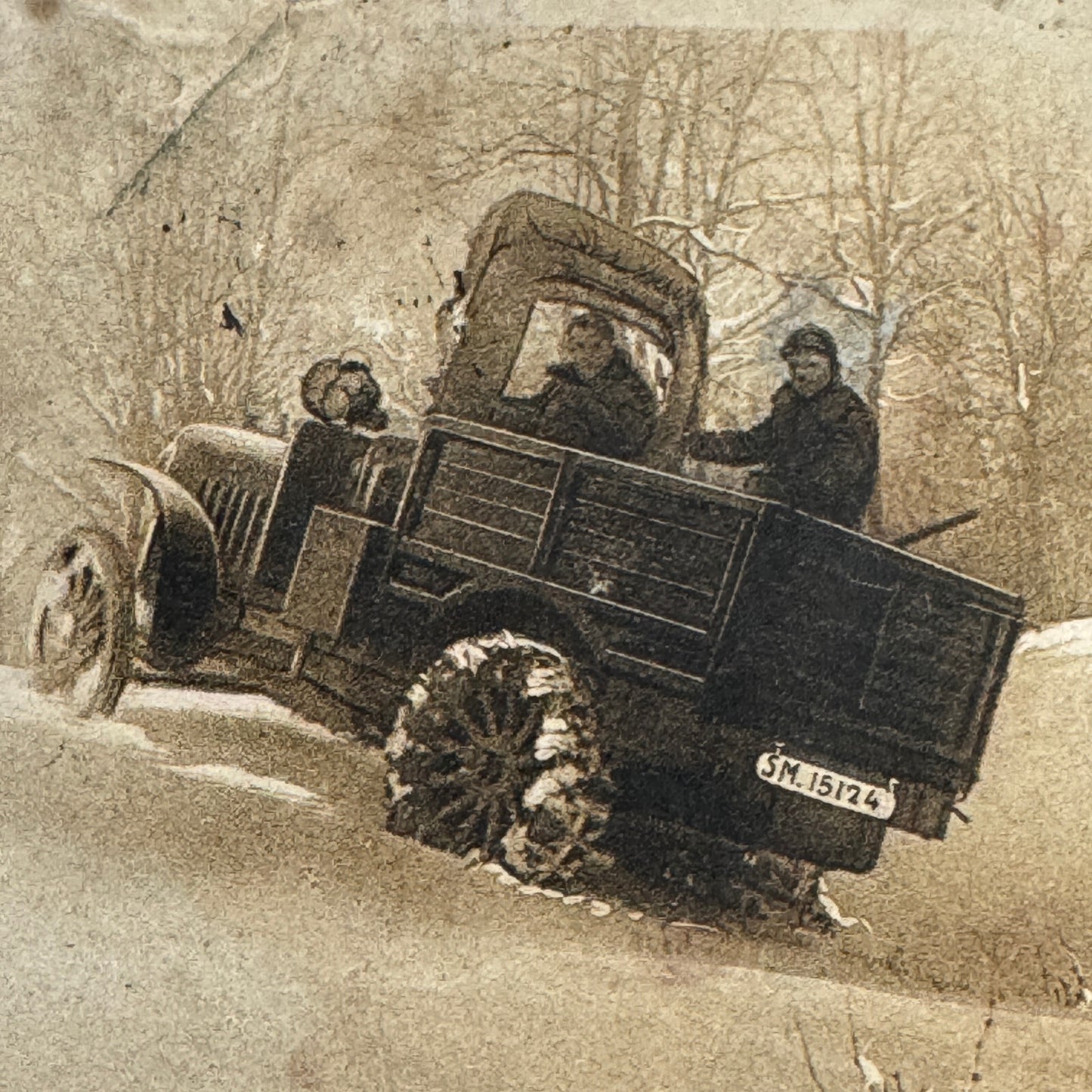 Italia Truck Vintage Postcard Post Card Italian Posted Postmark Stamp