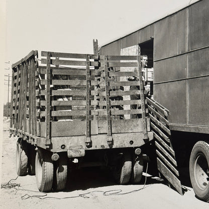 Vintage Truck Trailer Photo Photograph Print 1947 California