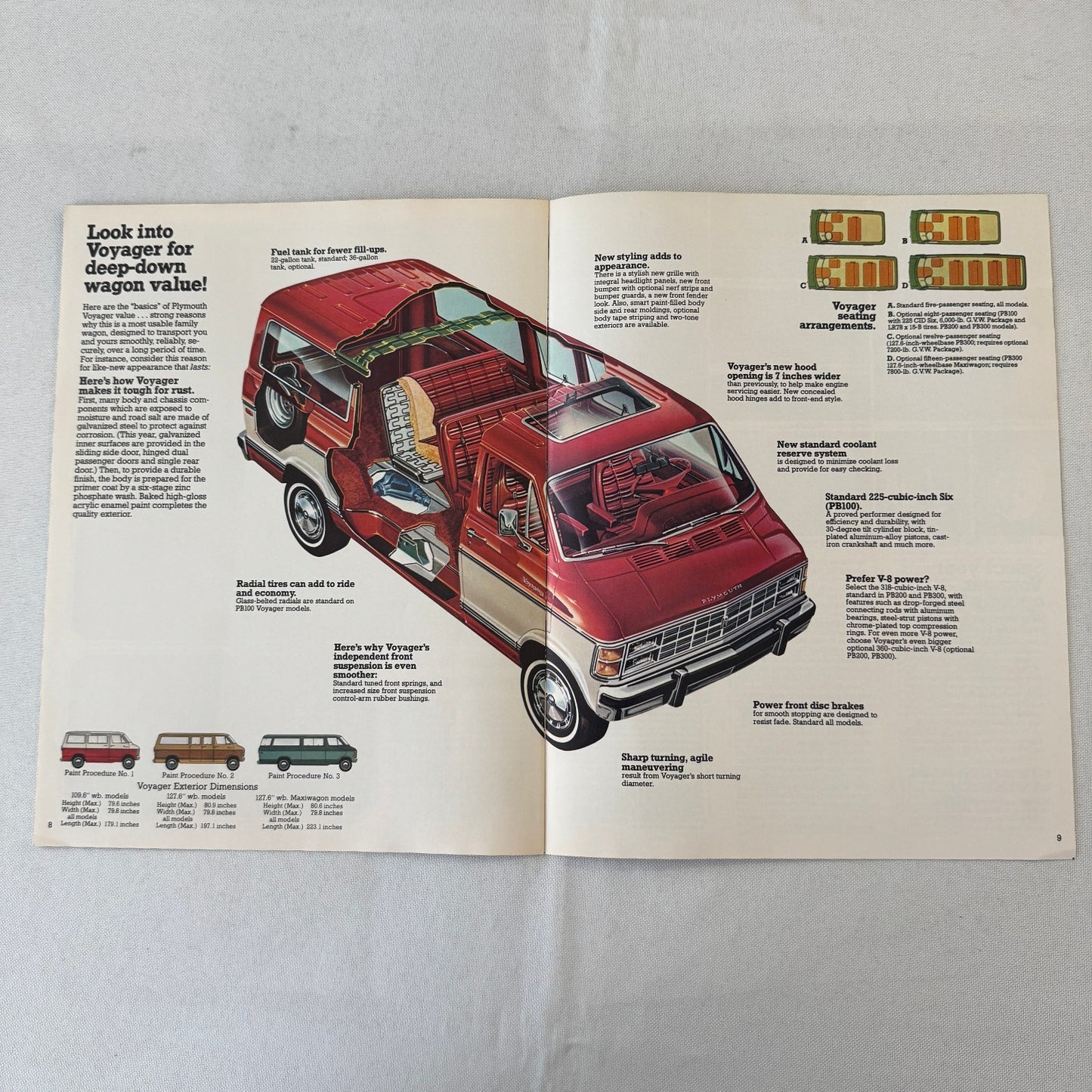 1979 Plymouth Voyager Van Wagon Sales Brochure Catalog