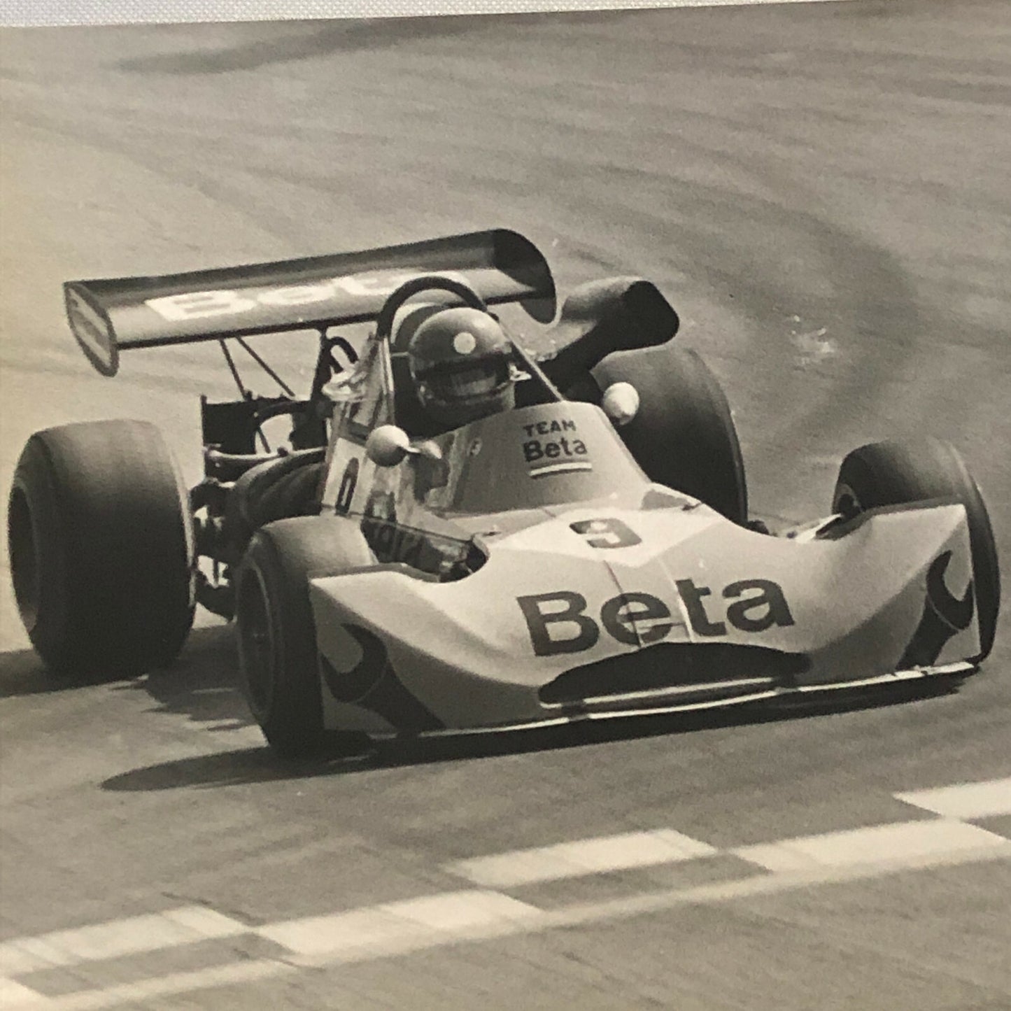 Vintage Racing Car Photo Photograph Print Team Beta Tag 209