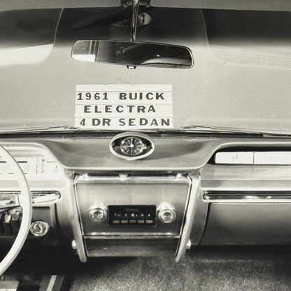 1961 Buick Electra 4-Door Sedan Car Interior Photo Photograph Print Vintage