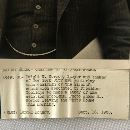 Press Photo Photograph Aircraft Commission Chairman President Calvin Coolidge