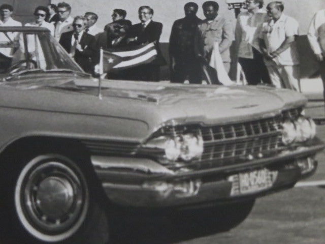 1986 Photograph of Fidel Castro in Car with Raul Alfonsin Cuba Argentina Photo
