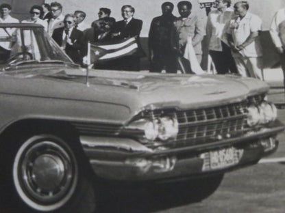 1986 Photograph of Fidel Castro in Car with Raul Alfonsin Cuba Argentina Photo