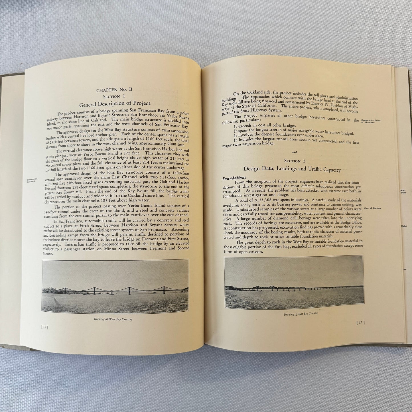 San Francisco Oakland Bay Bridge Annual State Report Book Lot 6x 1934 - 1939