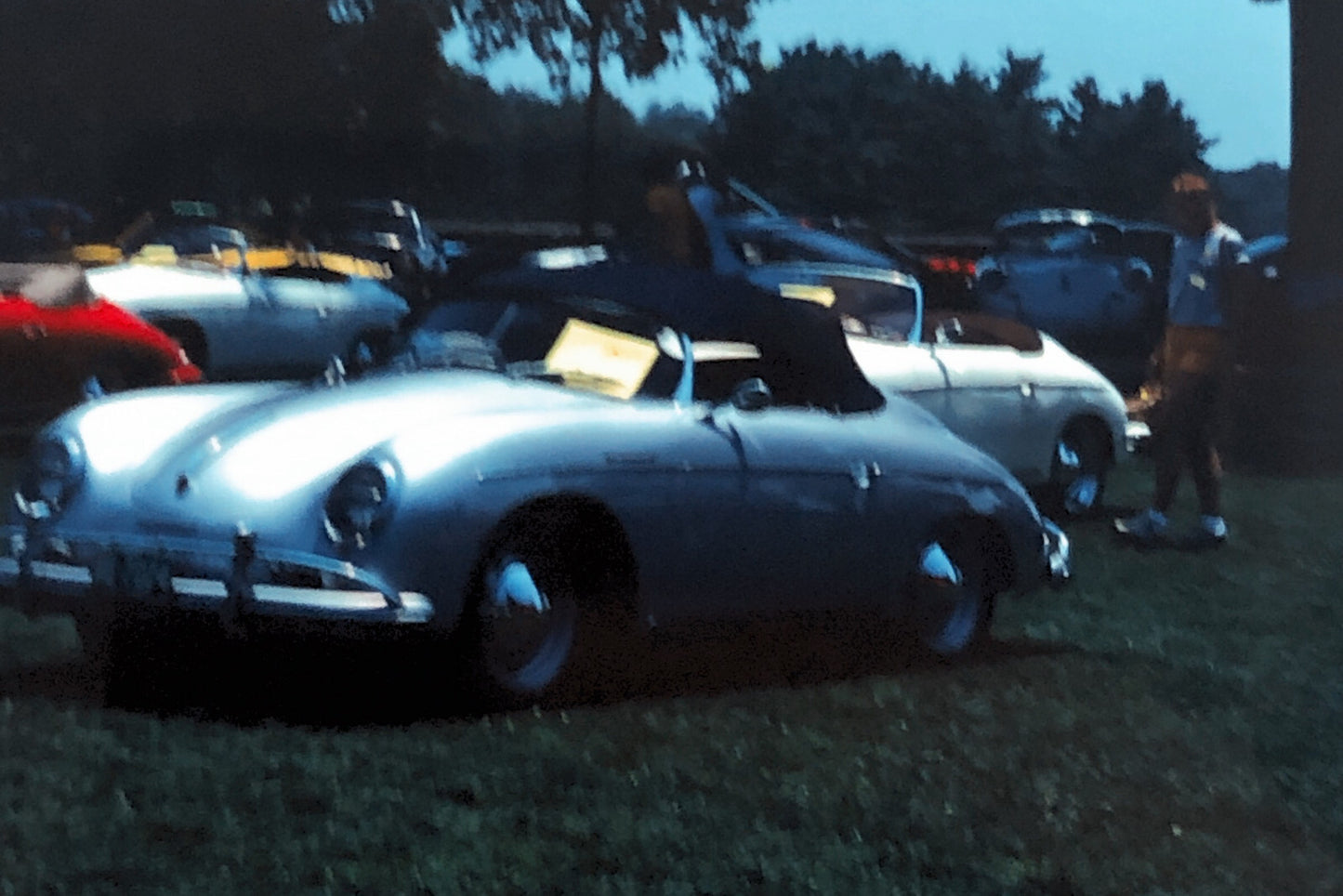 Porsche 356 Cabriolet Convertible Car Show 35mm Photo Slide Vintage 1981