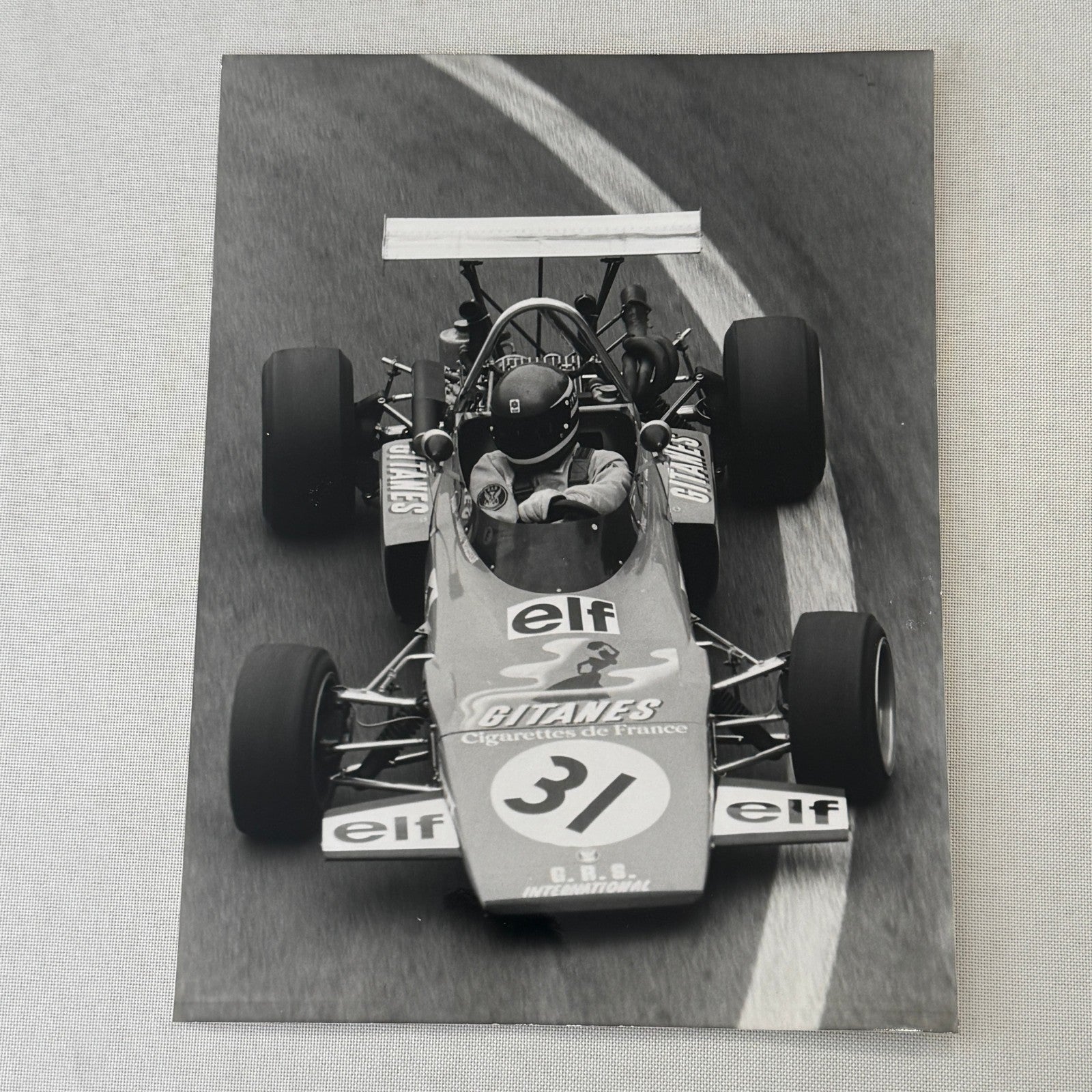 1976 Jacques Laffite Ligier JS5 Gitanes F1 Racing Car DPPI Press Photo Vintage