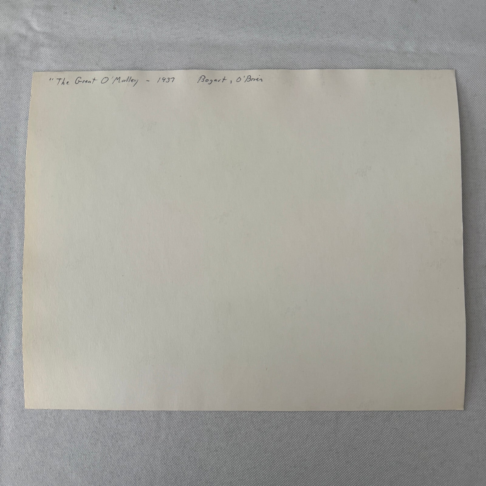 Vintage Movie Film Photo Photograph The Great O'Malley 1937 Humphrey Bogart