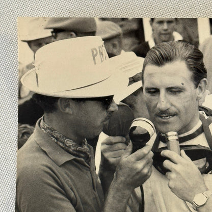 Vintage Racing Photo Graham Hill Giving Interview Photograph Print