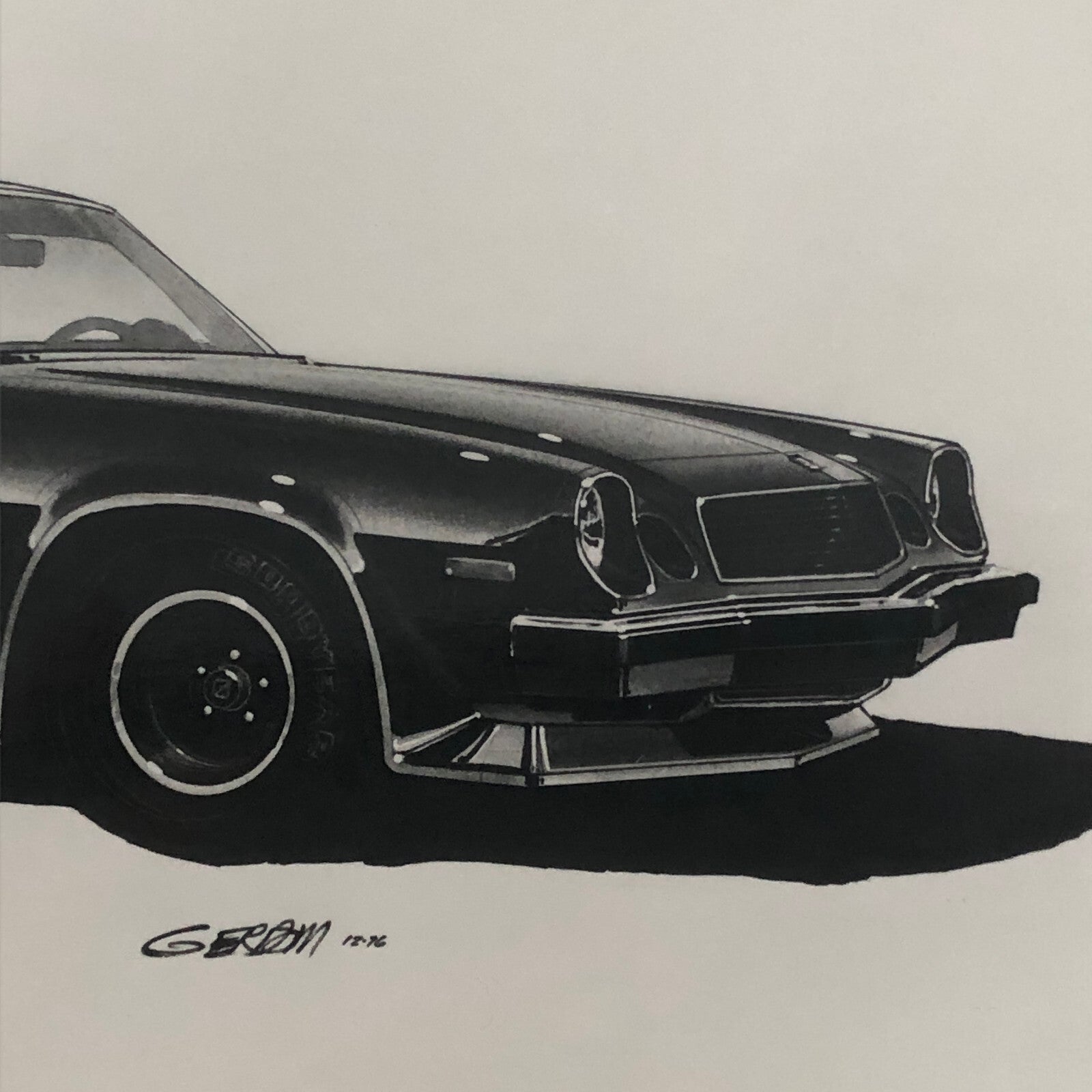 Vintage Chevrolet Camaro Aftermarket Graphic Package Design Photo Photograph