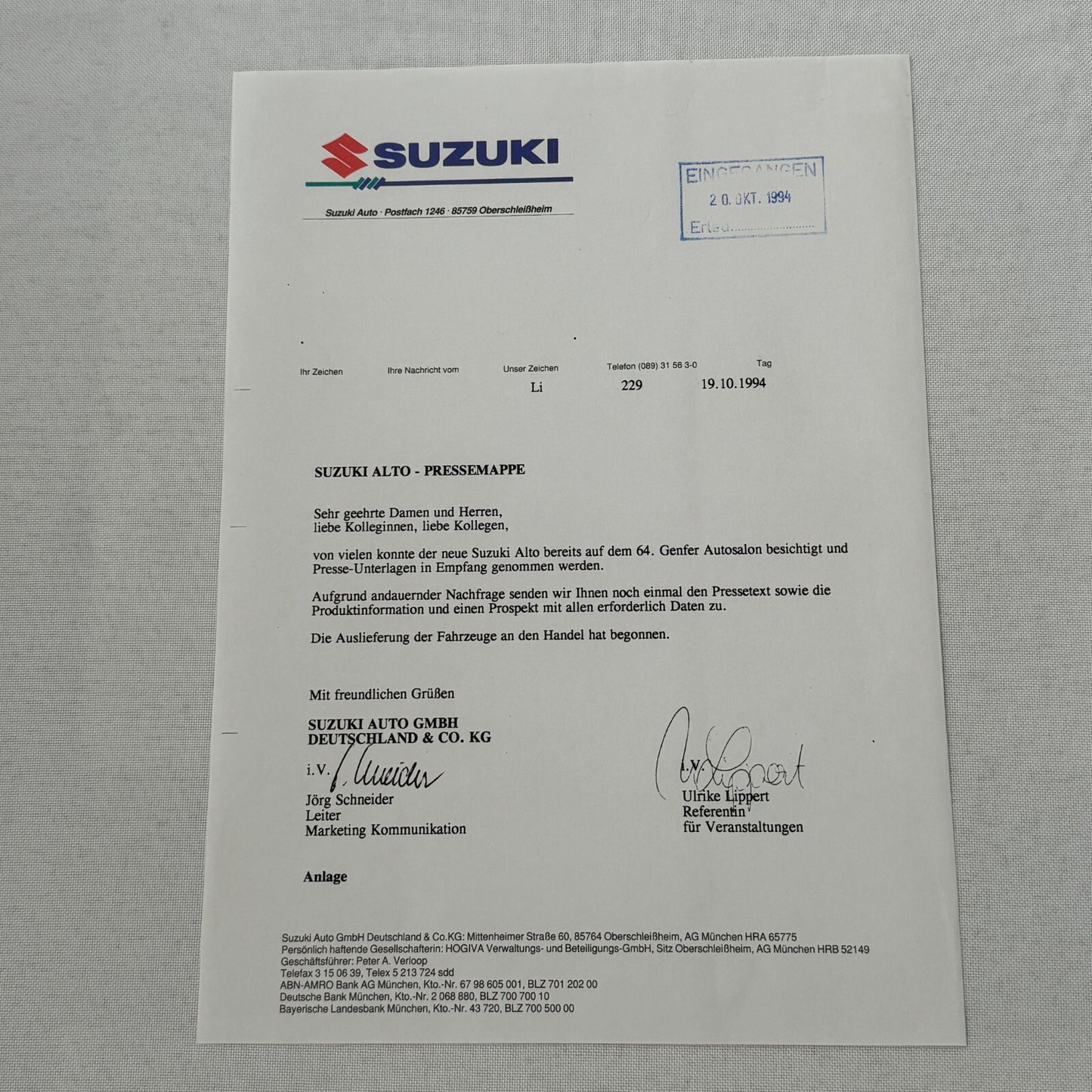 Suzuki Alto Car Press Kit Brochure Catalog Photos European