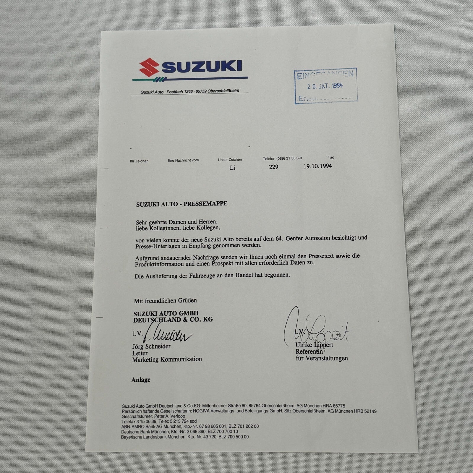 Suzuki Alto Car Press Kit Brochure Catalog Photos European