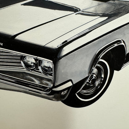 Vintage Chrysler Car Automobile Illustration Art Drawing Hand Drawn Robert Preis