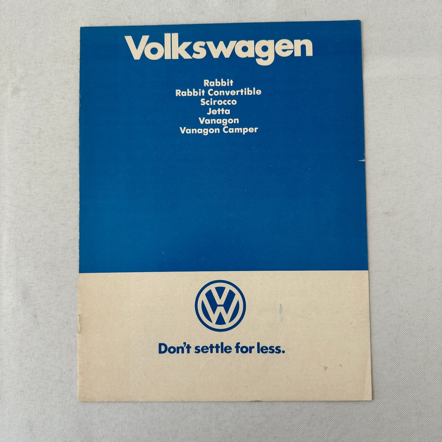 1981 Volkswagen VW Car Sales Brochure Catalog Vanagon Camper Jetta Scirocco +